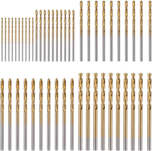 مجموعة لقم الثقب الصغيرة من Wolfride مقاس 1 مم 1.5 مم 2 مم 2.5 مم 3 مم لقم الثقب الصغيرة للخشب والبلاستيك وسبائك الألومنيوم (50 قطعة) in Kuwait