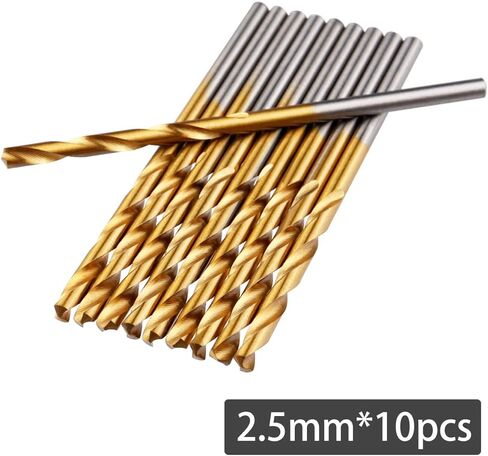 مجموعة لقم الثقب الصغيرة من Wolfride مقاس 1 مم 1.5 مم 2 مم 2.5 مم 3 مم لقم الثقب الصغيرة للخشب والبلاستيك وسبائك الألومنيوم (50 قطعة) in Kuwait