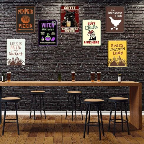 Funny Retro Decor Of Cat Coffee Wall Decor Because Murder Is Wrong Vintage Wall Decor for Coffee And Bar Wall Art Decor Art Poster 8X12 Inch in Kuwait