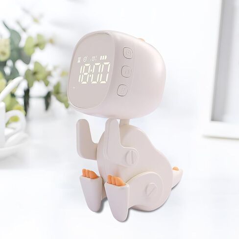 Kids Dinosaur Alarm Clock for Boys and Girls Bedroom, LED Cute Bedside Clock with Digital Display, Children's Sleep Trainer, Ok to Wake Light and Night Light, for Kids(Green) in Saudi Arabia