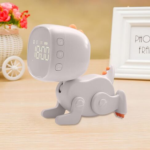 Kids Dinosaur Alarm Clock for Boys and Girls Bedroom, LED Cute Bedside Clock with Digital Display, Children's Sleep Trainer, Ok to Wake Light and Night Light, for Kids(Green) in Saudi Arabia