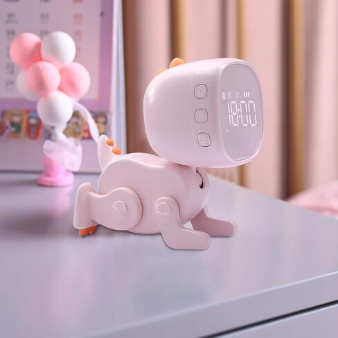 Kids Dinosaur Alarm Clock for Boys and Girls Bedroom, LED Cute Bedside Clock with Digital Display, Children's Sleep Trainer, Ok to Wake Light and Night Light, for Kids(Green) in Saudi Arabia