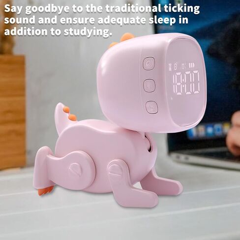 Kids Dinosaur Alarm Clock for Boys and Girls Bedroom, LED Cute Bedside Clock with Digital Display, Children's Sleep Trainer, Ok to Wake Light and Night Light, for Kids(Green) in Saudi Arabia
