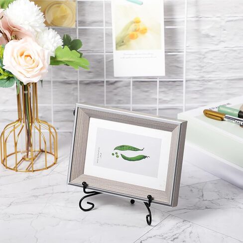 10 Pack Iron Plate Stands for Display, Plate Holder Display Stand, Easel Stands for Photo, Picture Frame, Decorative Plate, Dish, Book and Tabletop Art (Black, 6 Inch) in Saudi Arabia
