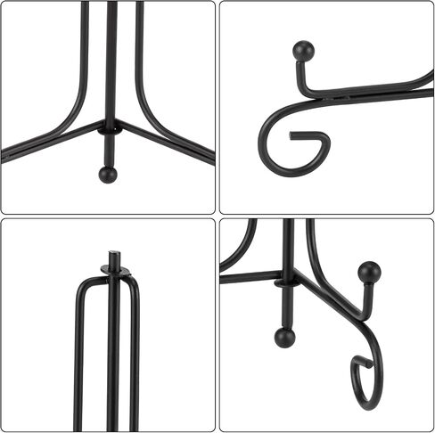 10 Pack Iron Plate Stands for Display, Plate Holder Display Stand, Easel Stands for Photo, Picture Frame, Decorative Plate, Dish, Book and Tabletop Art (Black, 6 Inch) in Saudi Arabia