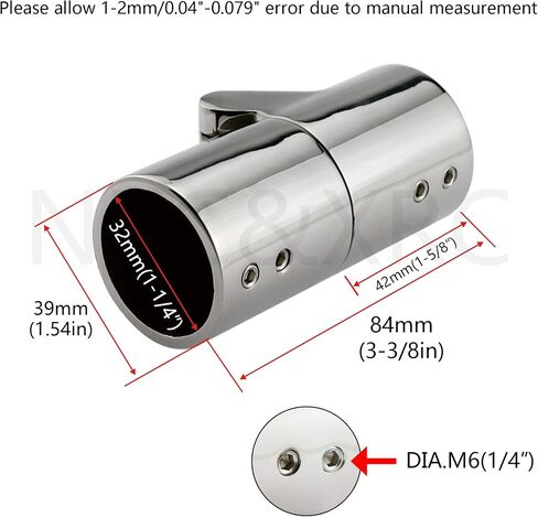NRC&XRC 316SS Marine Grade Boat Handrail Fitting -Boat Pipe Connector,Folding Swivel Coupling Tube Joint Connector for 1-1/4" (32MM) O.D.Tube/Pipe in Saudi Arabia