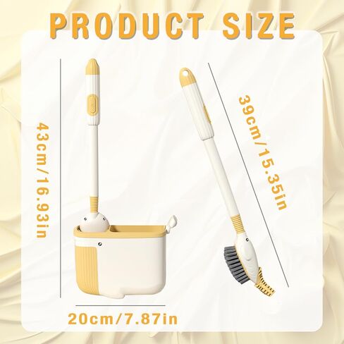 مجموعة فرشاة المرحاض وحامل، فرشاة تنظيف وعاء المرحاض وموزع الصابون، مظهر لطيف، قطعتين بتصميم فريد من نوعه، فرشاة تنظيف الحمام المريحة، حامل قائم على الأرض ومثبت على الحائط in Kuwait