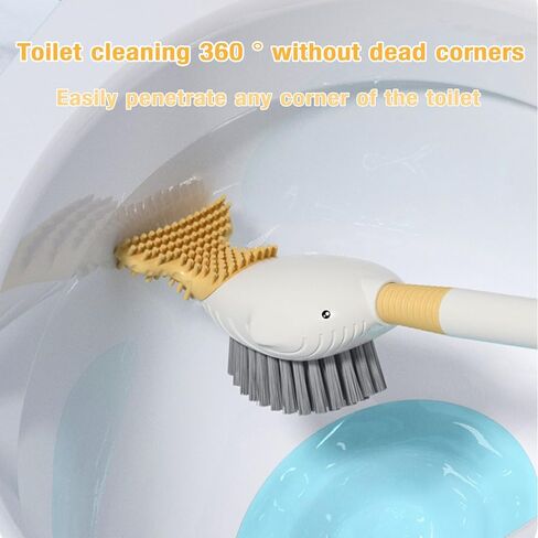 مجموعة فرشاة المرحاض وحامل، فرشاة تنظيف وعاء المرحاض وموزع الصابون، مظهر لطيف، قطعتين بتصميم فريد من نوعه، فرشاة تنظيف الحمام المريحة، حامل قائم على الأرض ومثبت على الحائط in Kuwait