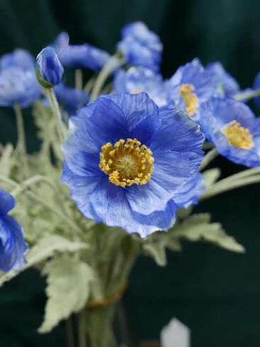 6pcs Artificial Poppy Flowers Silk Fake Poppy Flowers with Stems Faux Spring Flowers Real Touch Flowers for Home Table Centerpieces Floral Arrangement Wedding Bouquet Mixed Decoration in Saudi Arabia