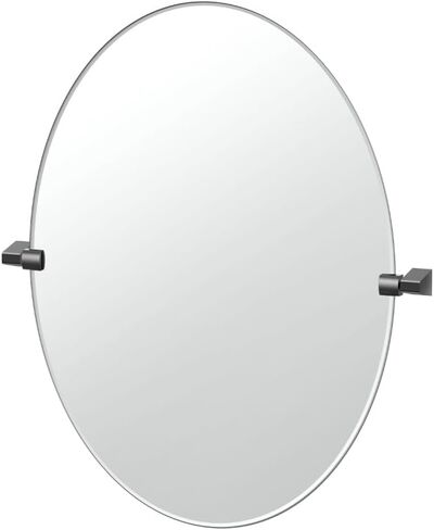 Gatco 5659LG A-Line Frameless Oval Mirror, 32 Inch, Chrome in Saudi Arabia