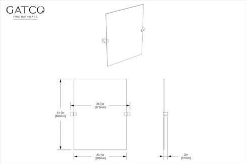 Gatco 5659LG A-Line Frameless Oval Mirror, 32 Inch, Chrome in Saudi Arabia