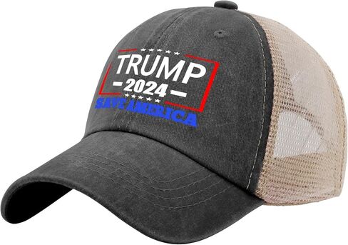 Trump 2024 Save America Baseball Cap American Hat AllBlack Men's Hats Gifts for Dad Cool Hat in Saudi Arabia