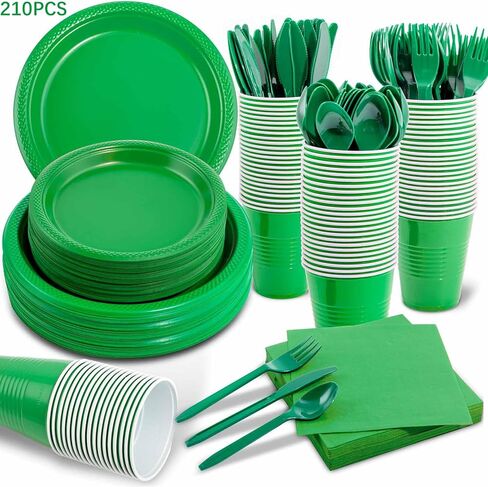 WELLIFE 120Pcs Black Plastic Plates - Black Plates Disposable for Party, Include 60PCS 9inch Black Dinner Plates and 60PCS 7inch Black Dessert/Salad Plates, Black Party Supplies & Plastic Party Plates in Saudi Arabia