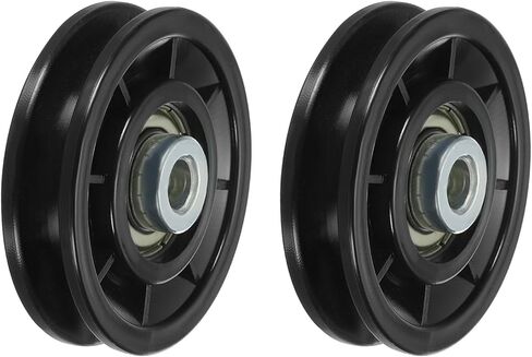 PATIKIL Universal Bearing Pulley Wheel 70mm/2.8", 2 Pack Nylon Bearing Pulley Wheel Lifting Bearing Wheel Replace for Gym Equipment Part Cable Machine in Saudi Arabia