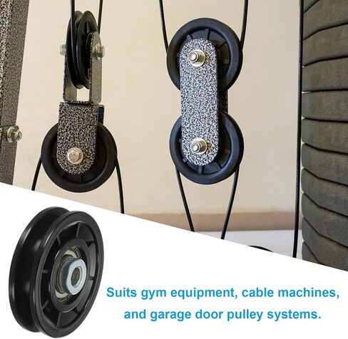 PATIKIL Universal Bearing Pulley Wheel 70mm/2.8", 2 Pack Nylon Bearing Pulley Wheel Lifting Bearing Wheel Replace for Gym Equipment Part Cable Machine in Saudi Arabia