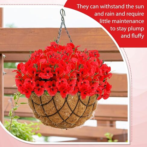 XunYee 12 Bundles Artificial Pansies for Outdoors Faux Silk Outdoor Flowers UV Resistant Outdoor Fake Pansies for Planter Pot Floral Home Decor Indoor Garden Porch Patio (Red) in Saudi Arabia