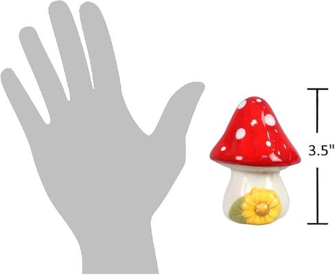 The Bridge Collection Woodland Mushroom Salt and Pepper Shaker Set - 2 Piece Set - Mushroom Kitchen Items - Fun Salt and Pepper Shakers for Home Decor in Saudi Arabia