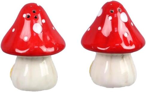 The Bridge Collection Woodland Mushroom Salt and Pepper Shaker Set - 2 Piece Set - Mushroom Kitchen Items - Fun Salt and Pepper Shakers for Home Decor in Saudi Arabia