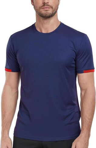 Men’s Quick Dry Workout Shirts UPF50+ Moisture Wicking Running Athletic Gym T-Shirts Short Sleeve Muscle Fit Tee in Saudi Arabia