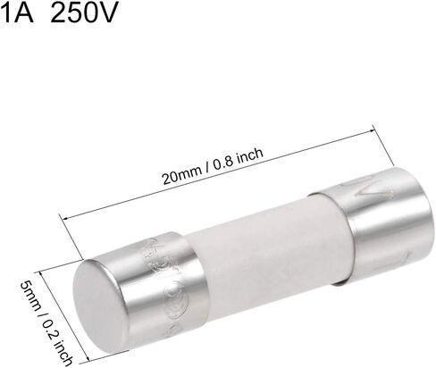 uxcell Ceramic Cartridge Fuses 1A 250V 5x20mm Slow Blow Replacement for Stereo Audio Amplifier Ceramic 6pcs in Saudi Arabia