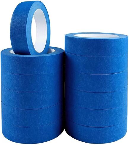 Masking Tape Painters Tape Painting Tape - 12 Rolls Beige White Painter's Tape 1 Inch x 55 Yards Paint Tape Artist Tape Paper Tape DIY Craft Tape for Decorating, Labeling - 25mm x 50M in Saudi Arabia