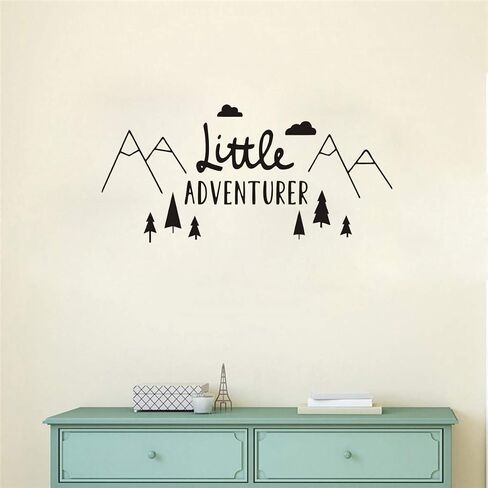 The tribal Mountain Little Adventure Wall Sticker Art Travel Adventures Mountains Wall Decal for Kids Room Nursery Room Bedroom Wall Art Murals Removable Boys Wall Poster QQ198 (57X27CM) in Saudi Arabia