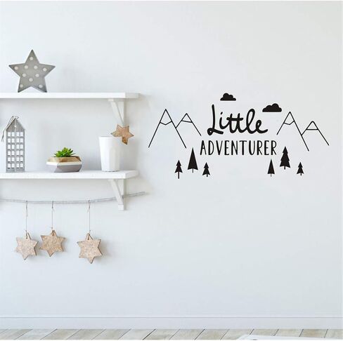 The tribal Mountain Little Adventure Wall Sticker Art Travel Adventures Mountains Wall Decal for Kids Room Nursery Room Bedroom Wall Art Murals Removable Boys Wall Poster QQ198 (57X27CM) in Saudi Arabia