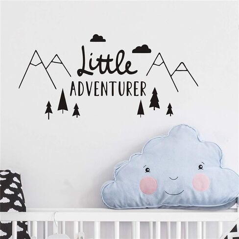 The tribal Mountain Little Adventure Wall Sticker Art Travel Adventures Mountains Wall Decal for Kids Room Nursery Room Bedroom Wall Art Murals Removable Boys Wall Poster QQ198 (57X27CM) in Saudi Arabia