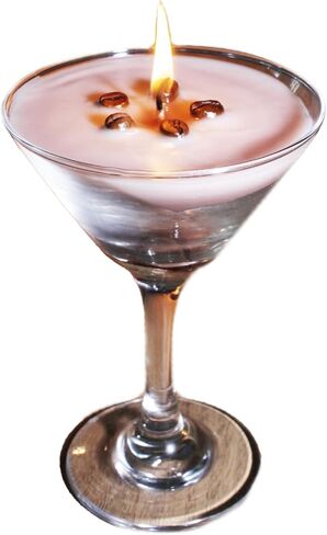 Espresso Martini Candle | Scented Gel Wax Coffee Flavor Candles | Cocktail Candles with Glass | Coffee Martini Romatinc Aroma Candle in Saudi Arabia
