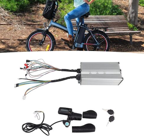 Alomejor Electric Bike Controller Kit Electric Scooter Controller LCD Display Panel with Grip Half Handlebar for Electric Bike 36V 48V 2000‑3000W in Saudi Arabia