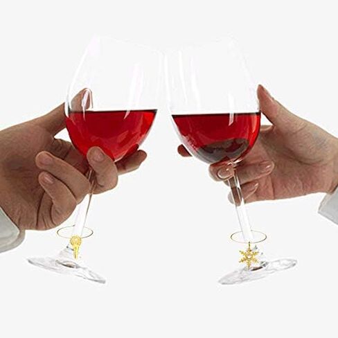 20 pcs Wine Glass Charms, Inspiration Word Themed Goblet Drink Markers Tags with Buckle Design for Wine Cocktail Champagne Tasting Party Favors Decoration Supplies Gifts in Kuwait
