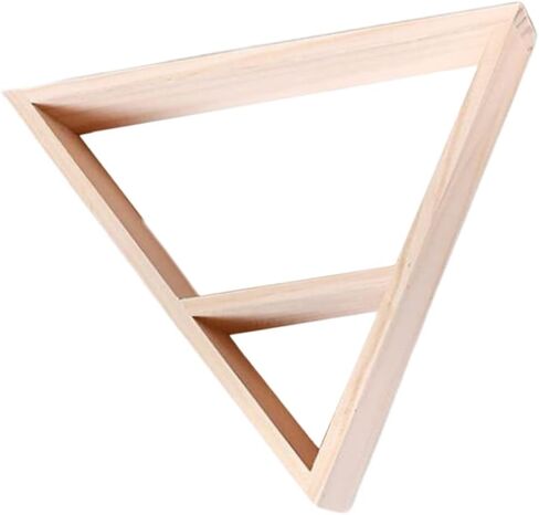 Bookcase Shelf Triangle Wall Shelf Wood Decor Book Shelf Decor Triangle Shelf for Crystals Triangle Floating Shelf Wall Hanging Wall Storage Rack Manual Wooden Wall Mount in Saudi Arabia