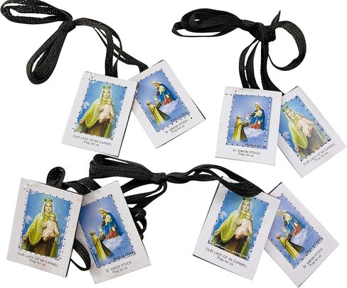 Westmon Works Scapulars in Bulk Catholic Traditional Brown Wool Scapular Bulk Pack with Gift Bag, Set of 12 in Saudi Arabia
