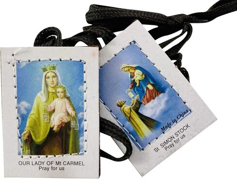 Westmon Works Scapulars in Bulk Catholic Traditional Brown Wool Scapular Bulk Pack with Gift Bag, Set of 12 in Saudi Arabia