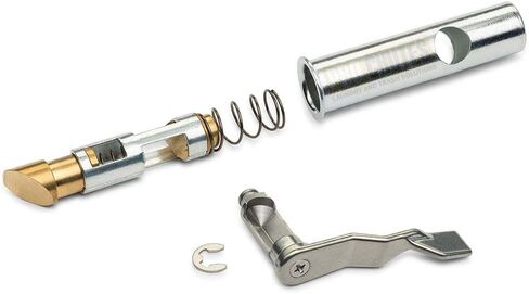 Trash Chute Thumb Latch Trigger Plunger - Bottom Hinged Door Handle 1-5/8 & 1-21/32 Inch Backset Silver Tubular Part for Wilkinson & Other Manufactured Garbage & Rubbish Stainless Steel (Galvanized) in Saudi Arabia