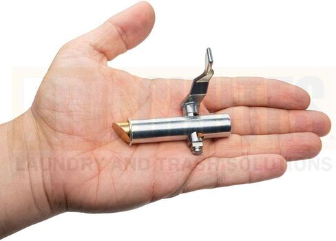 Trash Chute Thumb Latch Trigger Plunger - Bottom Hinged Door Handle 1-5/8 & 1-21/32 Inch Backset Silver Tubular Part for Wilkinson & Other Manufactured Garbage & Rubbish Stainless Steel (Galvanized) in Saudi Arabia