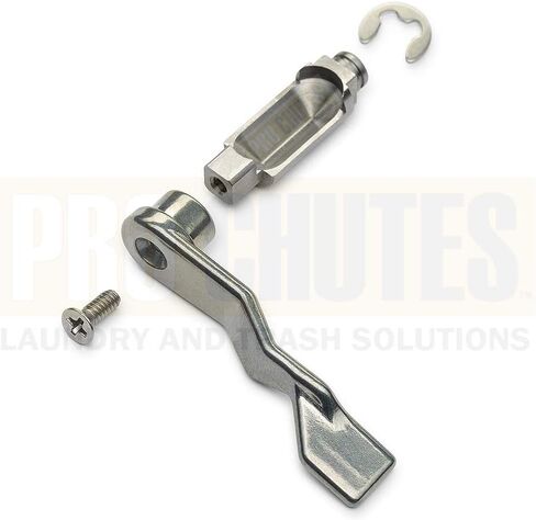 Trash Chute Thumb Latch Trigger Plunger - Bottom Hinged Door Handle 1-5/8 & 1-21/32 Inch Backset Silver Tubular Part for Wilkinson & Other Manufactured Garbage & Rubbish Stainless Steel (Galvanized) in Saudi Arabia