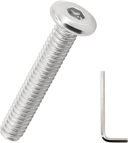 M6-1.0 x 12mm Flat Head Hex Socket Cap Screws 30 Pcs, 18-8 (304) Stainless Steel Flat Head Binding Posts Screws, Bright Finish, Fayeploo (with Hex Wrench) in Kuwait