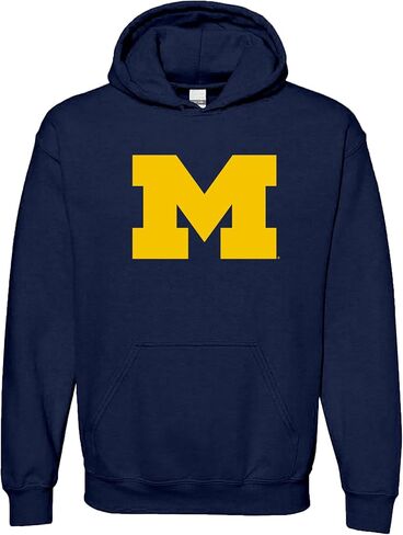 AH02 - هودي بشعار Michigan Wolverines الأساسي - 3X-Large - أزرق داكن in Kuwait
