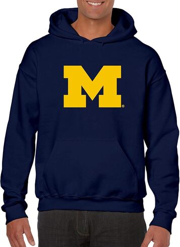AH02 - هودي بشعار Michigan Wolverines الأساسي - 3X-Large - أزرق داكن in Kuwait