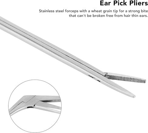 Sonew Ear Forceps 4.3in - Professional Ear Forceps, Stainless Steel Ear Forceps, Strong Bite Ear Pick Pliers, for Home Hospital Ear in Saudi Arabia