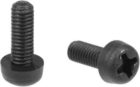 uxcell M3x12mm Threaded Nylon Phillips Cross Pan Head Machine Screws Bolts Black 20Pcs in Saudi Arabia