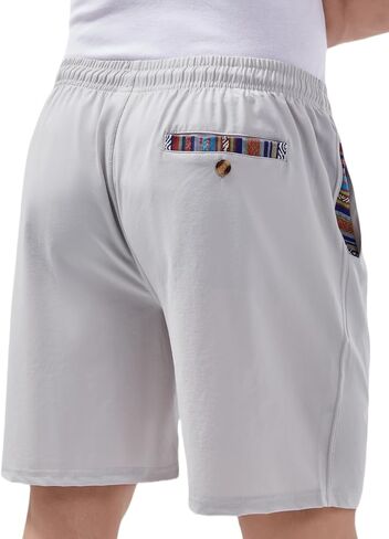 Men's Casual Shorts Drawstring Summer Quick Dry Beach Stretch Waist Golf Athletic Gym Short in Saudi Arabia