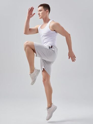 Men's Casual Shorts Drawstring Summer Quick Dry Beach Stretch Waist Golf Athletic Gym Short in Saudi Arabia