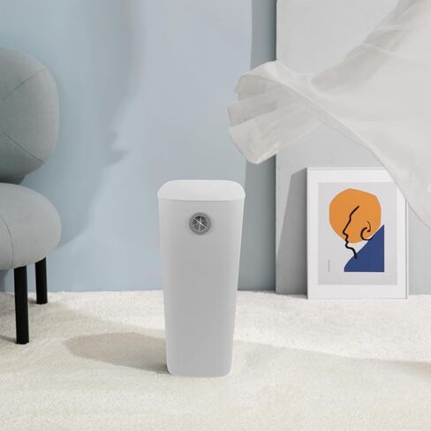 سلة المهملات النحيفة من جارنيك، سلة قمامة للحمام سعة 3 جالون، سلة قمامة للمطبخ، سلة ضيقة طويلة لغرفة النوم، سلة قمامة صغيرة من البلاستيك الأبيض للمكتب in Kuwait