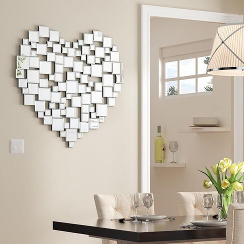 Menscha Mirror Wall Decor-23.6"X23.6" Round Beveled Edge Frameless Mirror for Bathroom, Vanity, Bedroom,Living Room and Enterway in Saudi Arabia