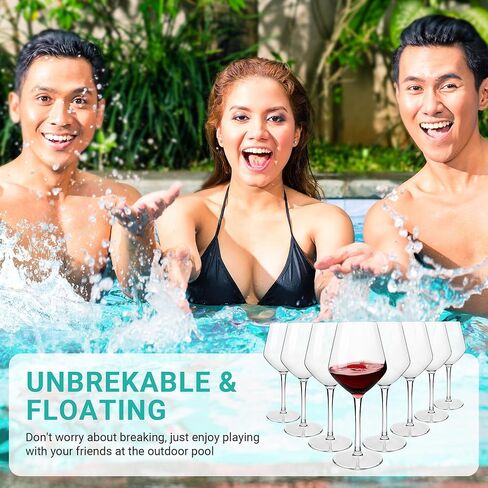 MICHLEY Unbreakable Stemmed Wine Glass 100% Tritan Plastic Dishwasher available Glassware 15 oz, Set of 2 in Kuwait