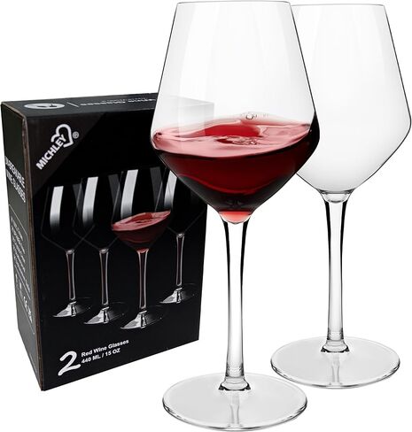 MICHLEY Unbreakable Stemmed Wine Glass 100% Tritan Plastic Dishwasher available Glassware 15 oz, Set of 2 in Kuwait