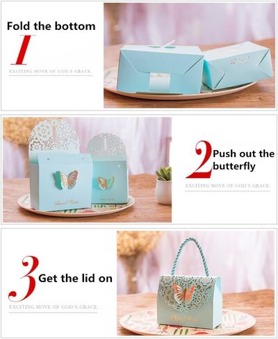 Wedding Favor Boxes Flower Laser Cut Party Favors Bags Baby Shower Candy Gift Box Set Butterfly Event Decoration Wholesale 20pcs Purple in Saudi Arabia