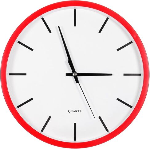 PATIKIL 10 Inch Wall Clock, Quartz Battery Operated Silent Non-Ticking Round Wall Clocks for Office Bedroom Decorative, Yellow in Saudi Arabia
